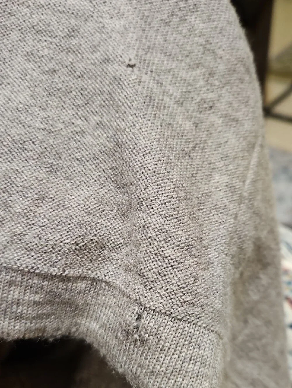 Light Gray Super Soft Extra Fine 100% Merino Wool Ribbed Button-Front Dress